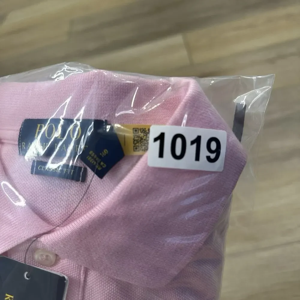 Ralph Lauren NWT The Iconic Mesh Polo Shirt Boys Large (14-16) Short Sleeve Pink